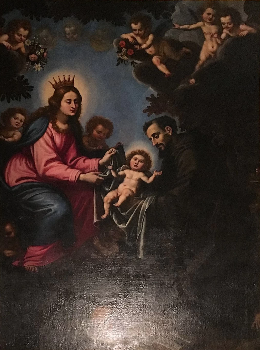 Madonna porge il Bambino a San Francesco - Chiesa di S. Onofrio. Cenacolo di Fuligno